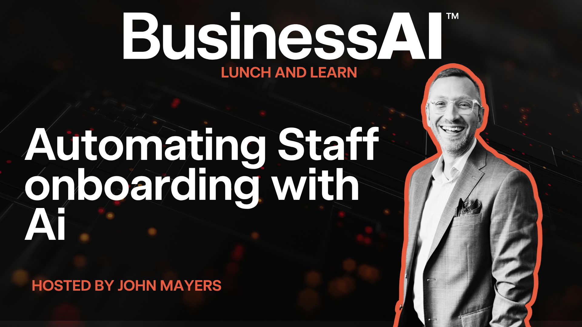 Thumbnail for the Automating staff onboarding with AI session